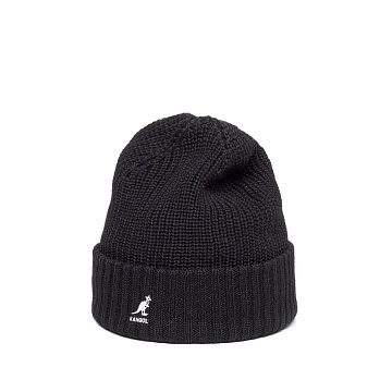 Merino wool rib beanie