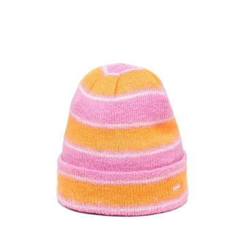 Fuzzy stripe beanie