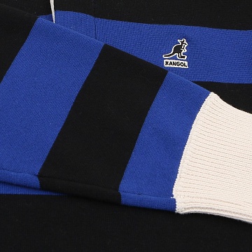 Stripe Open Collar Knit