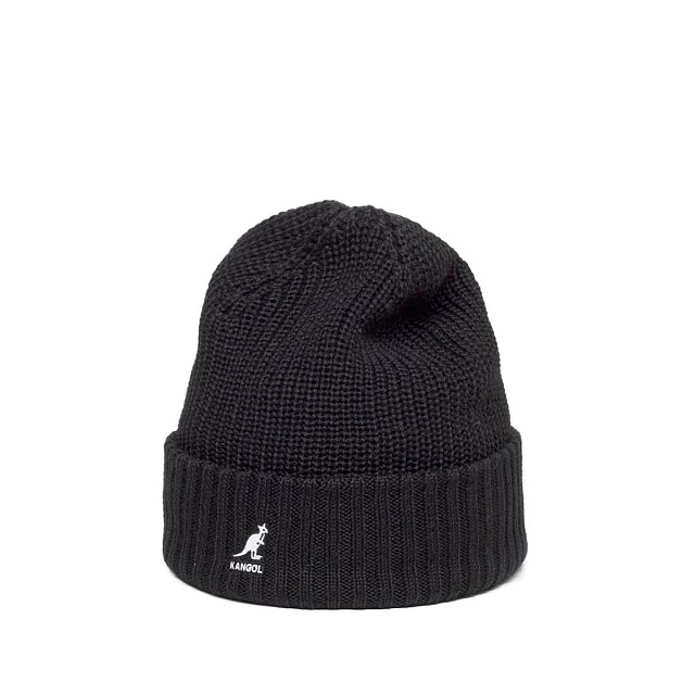 Merino wool rib beanie