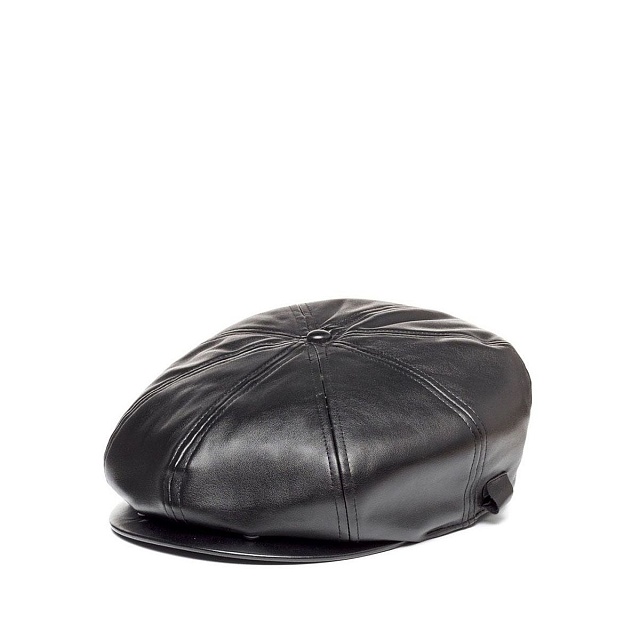 Faux leather cap