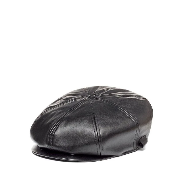 Faux leather cap