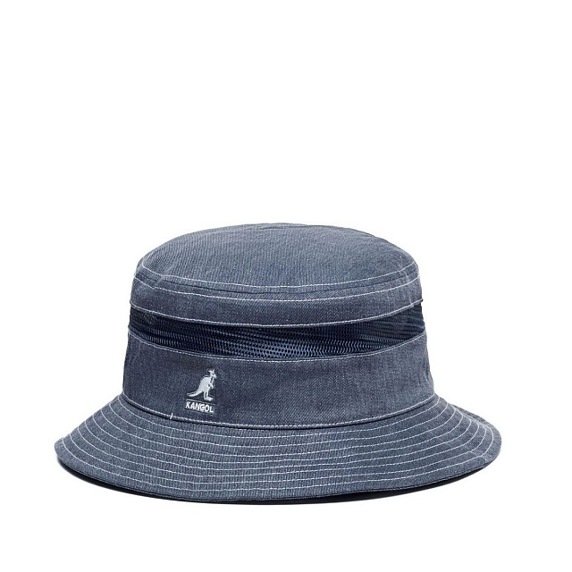 Distressed cotton mesh bucket