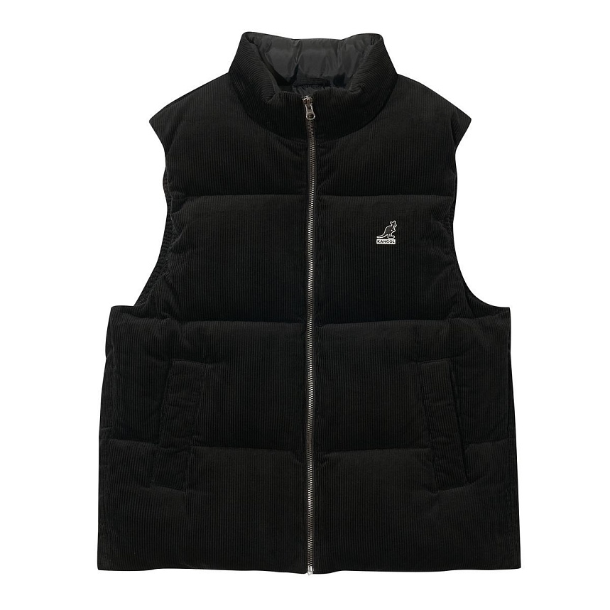 Corduroy down puffer vest