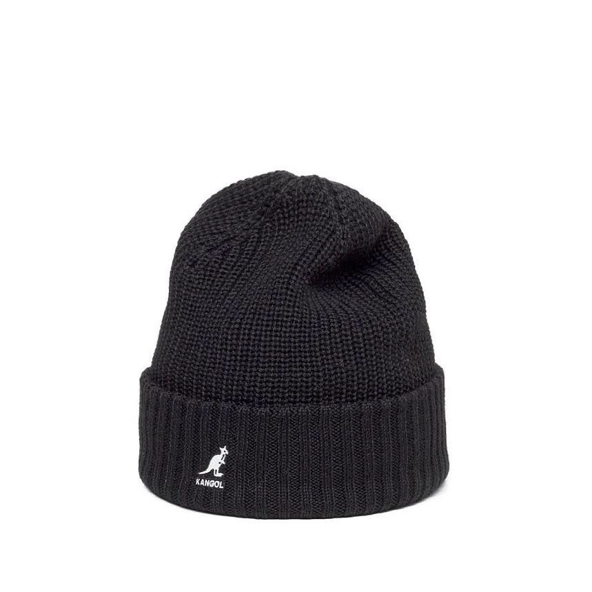 Merino wool rib beanie