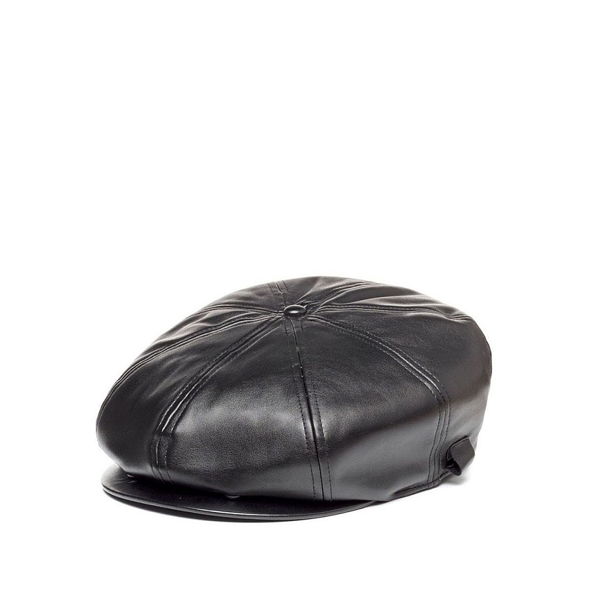 Faux leather cap