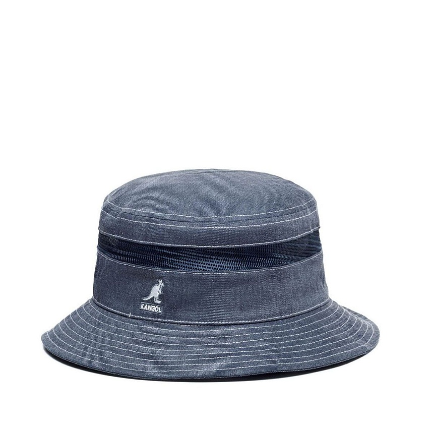 Distressed cotton mesh bucket