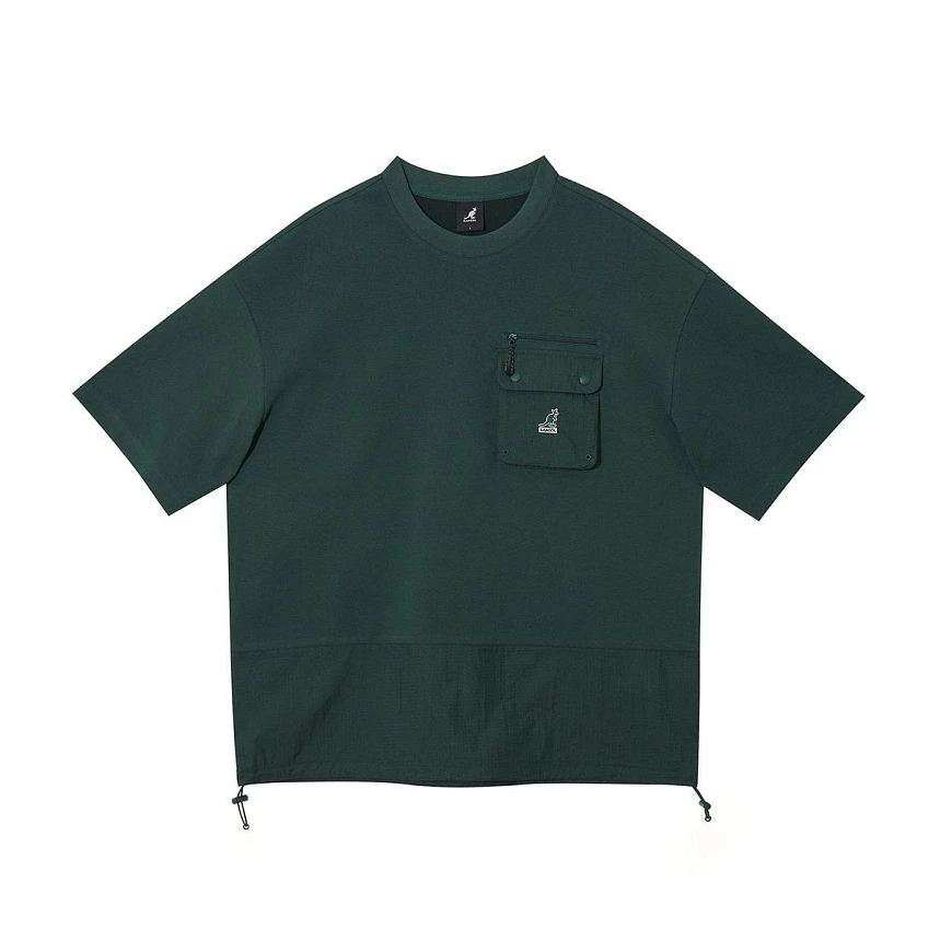 Mixed fabric t-shirt