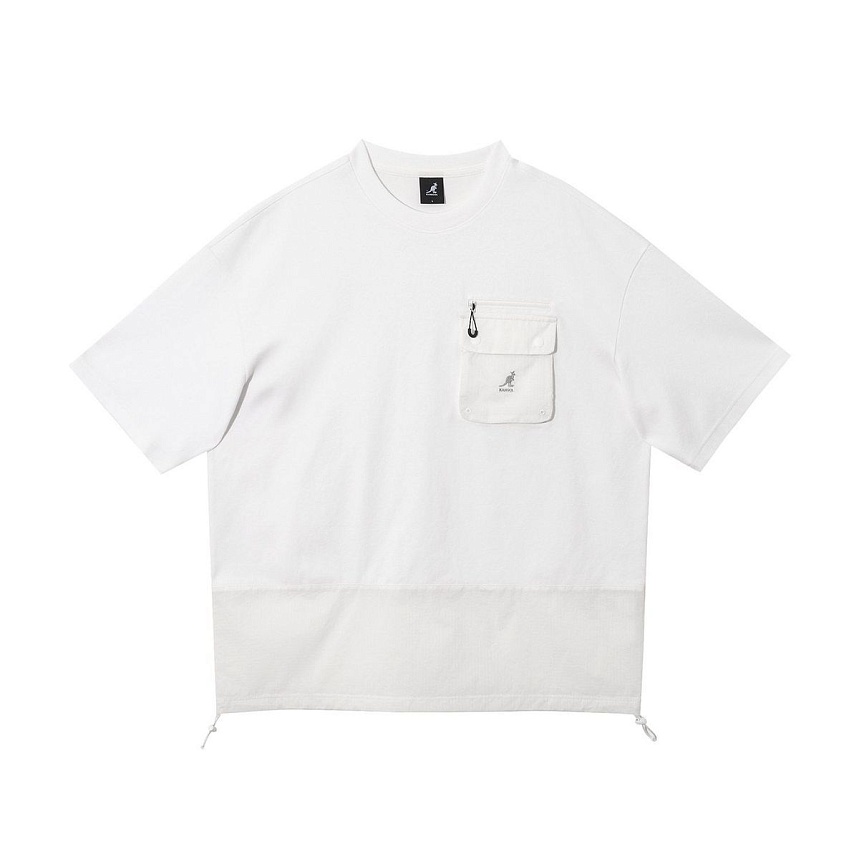 Mixed fabric t-shirt