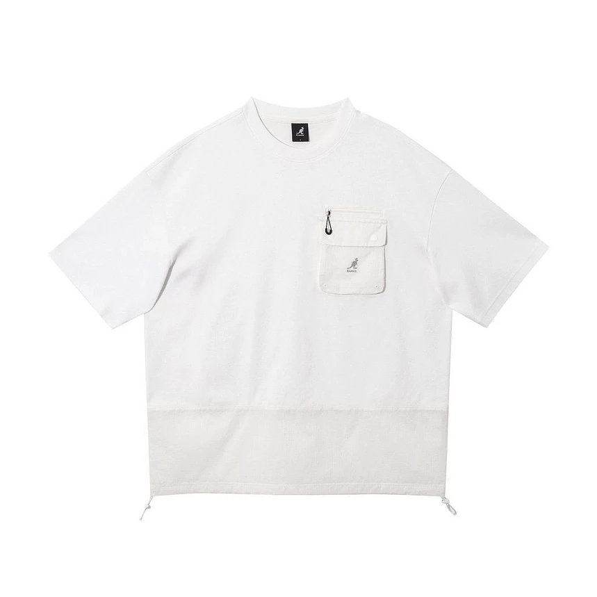 Mixed fabric t-shirt